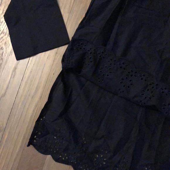 J. Crew NWT Scalloped eyelet funnelneck top - Picture 6 of 14